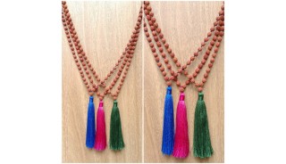 natural rudraksha bead tassels necklace multiple color wholesale price